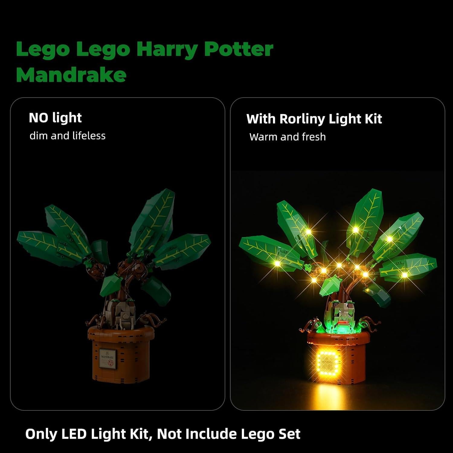 Kit de Luz LED para Mandrágora Lego Harry Potter 76433