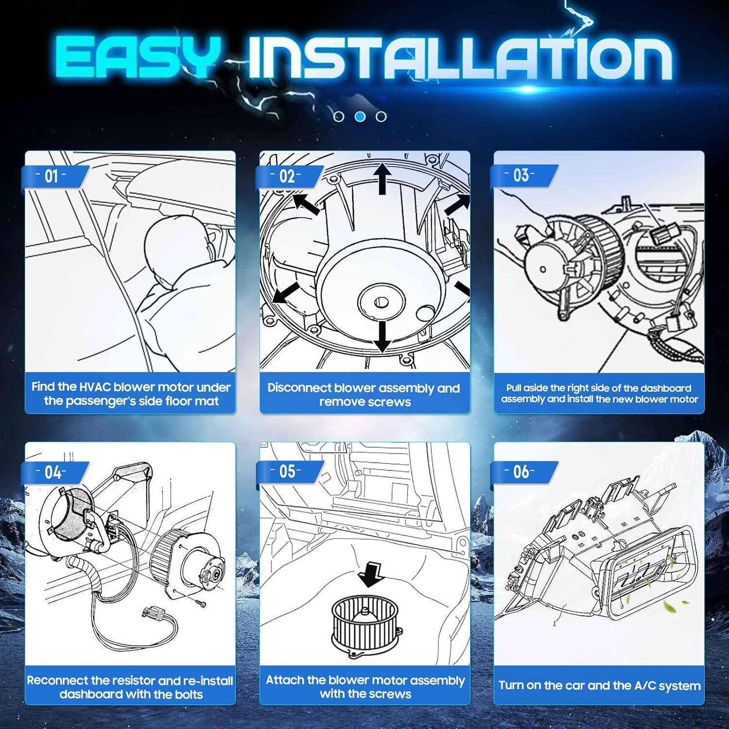 Ventilador de Motor HVAC ILONPA Compatible Scion xD Yaris