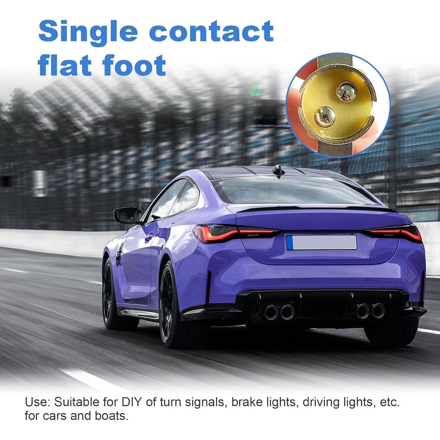 Zócalo de Bombilla de Luz de Coche Augeny BA15D Largo