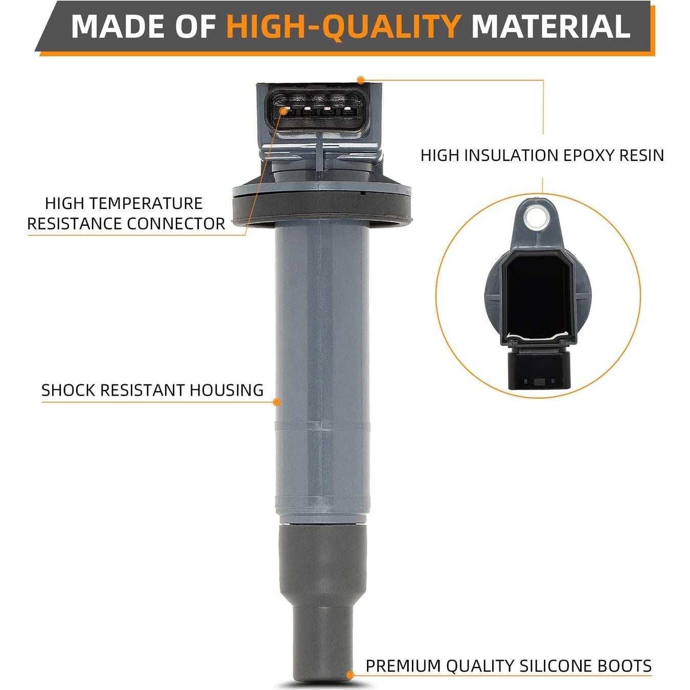 Juego de 4 Bobinas de Encendido y Bujías Iridio DEAL AUTO 1.01kg