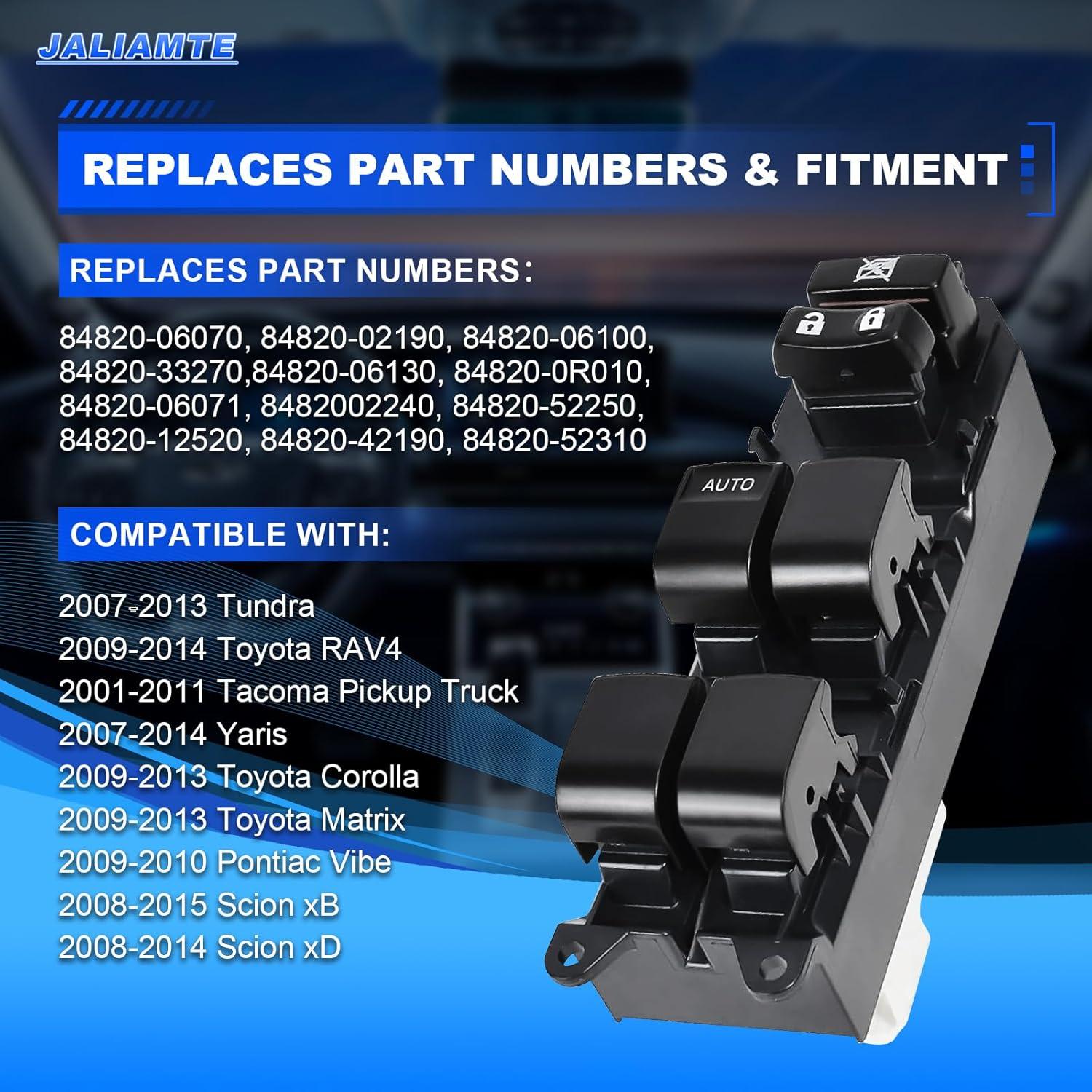 Interruptor de Ventana Eléctrica Maestro JALIAMTE para Toyota