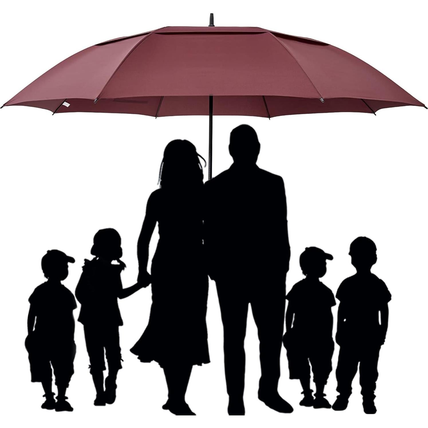 Paraguas de Golf G4Free 182 cm Automático Doble Dosel Rojo