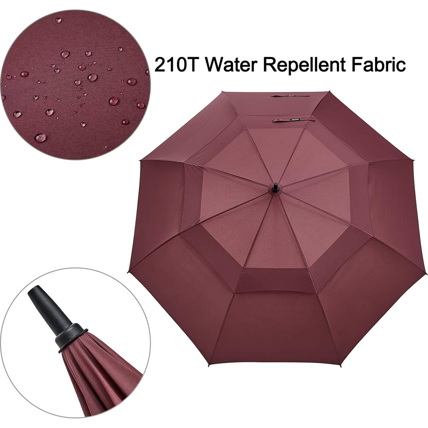 Paraguas de Golf G4Free 182 cm Automático Doble Dosel Rojo