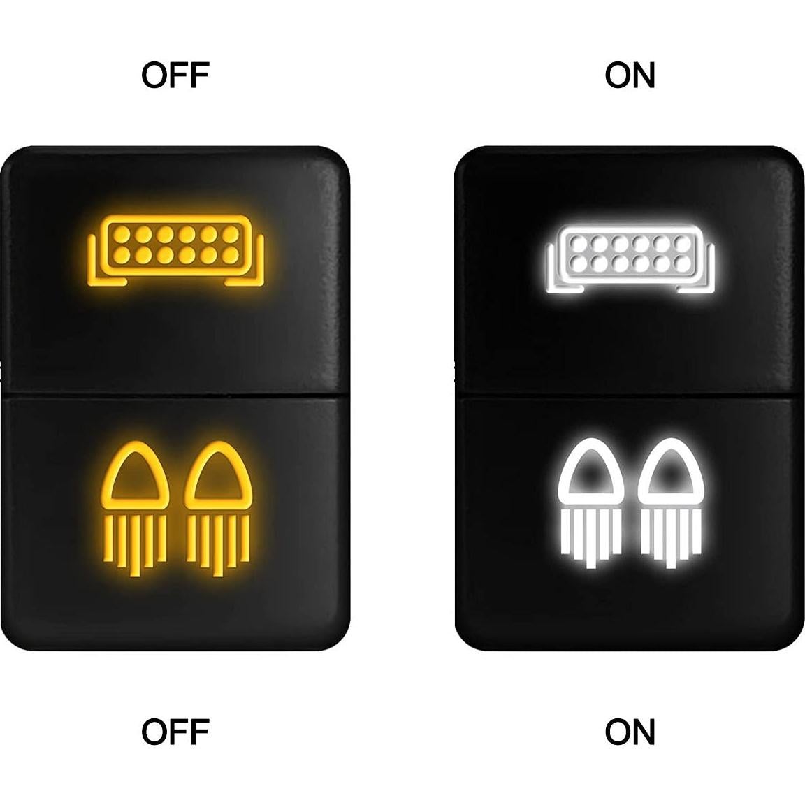 Interruptor de Luz Toyota Doble Función Naranja-Blanco