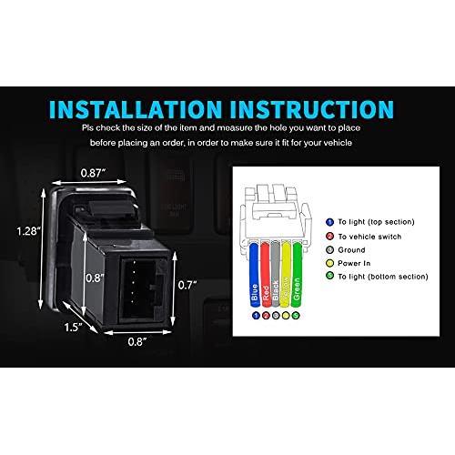 Interruptor de Luz Toyota Doble Función Naranja-Blanco