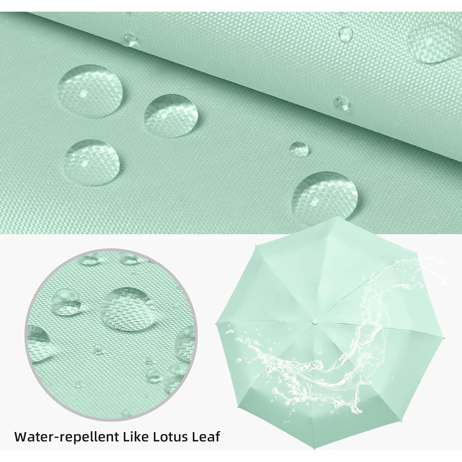 Paraguas Compacto Trenovo Verde Claro Plegable 107.95 cm