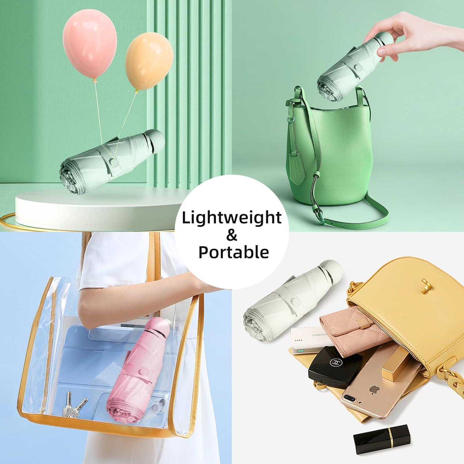 Paraguas Compacto Trenovo Verde Claro Plegable 107.95 cm