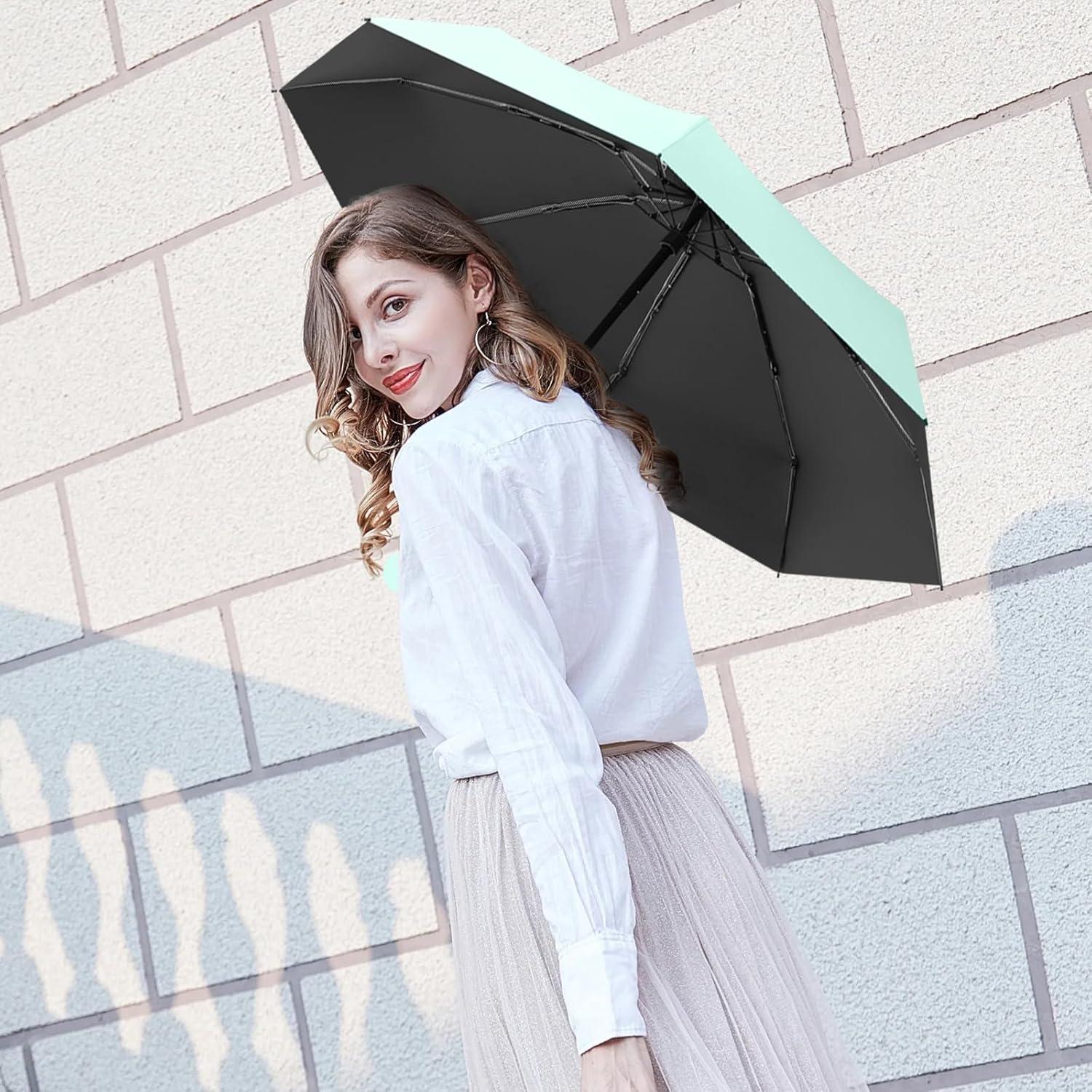 Paraguas Compacto Trenovo Verde Claro Plegable 107.95 cm