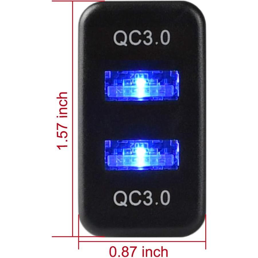 Cargador Doble USB Quick Charge 3.0 Cllena para Toyota