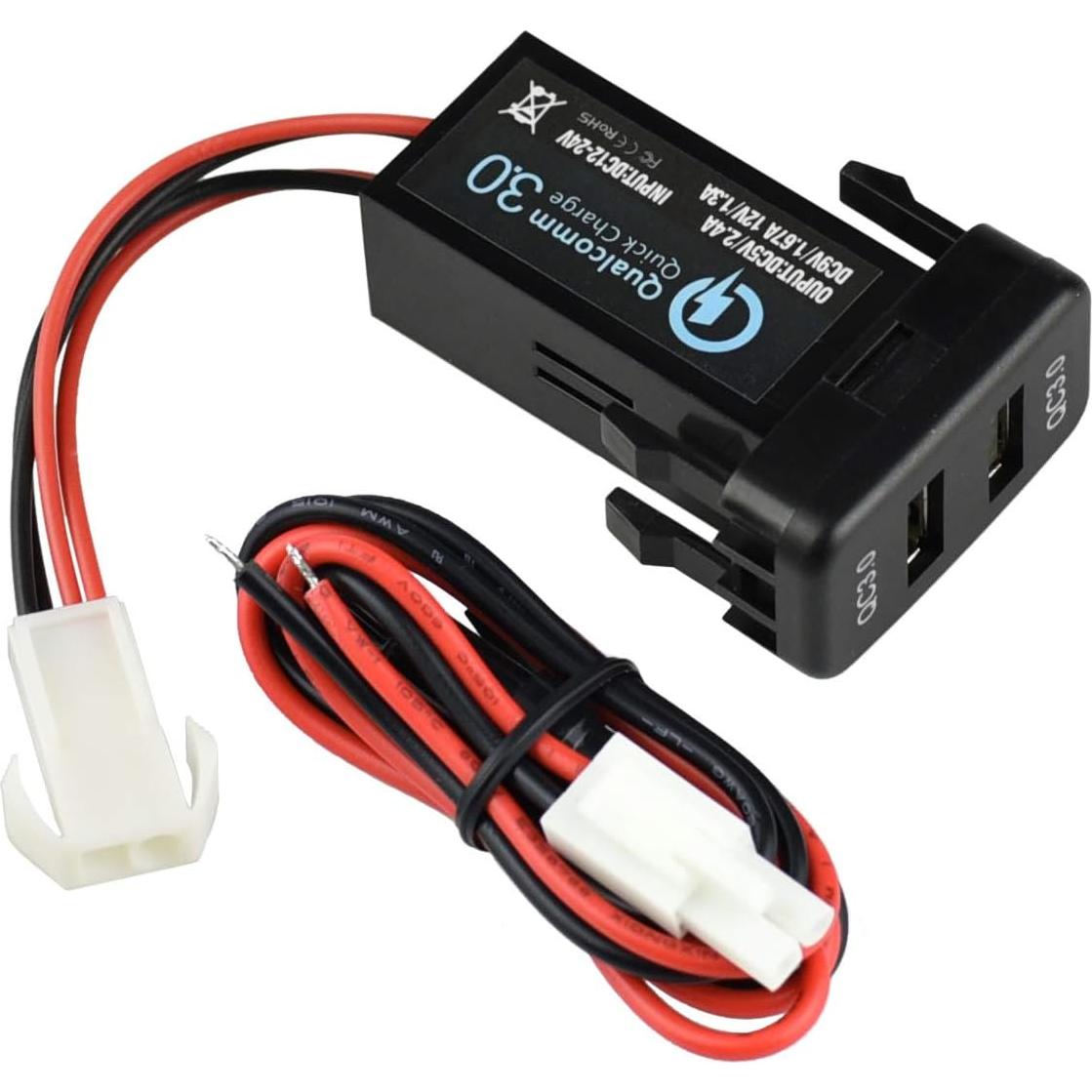 Cargador Doble USB Quick Charge 3.0 Cllena para Toyota