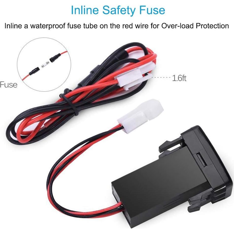 Cargador Doble USB Quick Charge 3.0 Cllena para Toyota