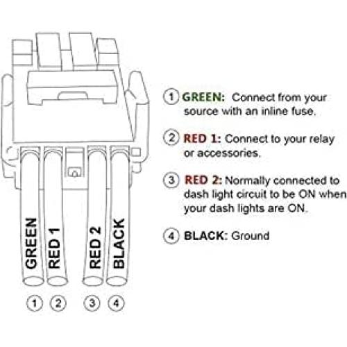 Interruptor de Empuje Retroiluminado Toyota - Naranja - 5.08 cm