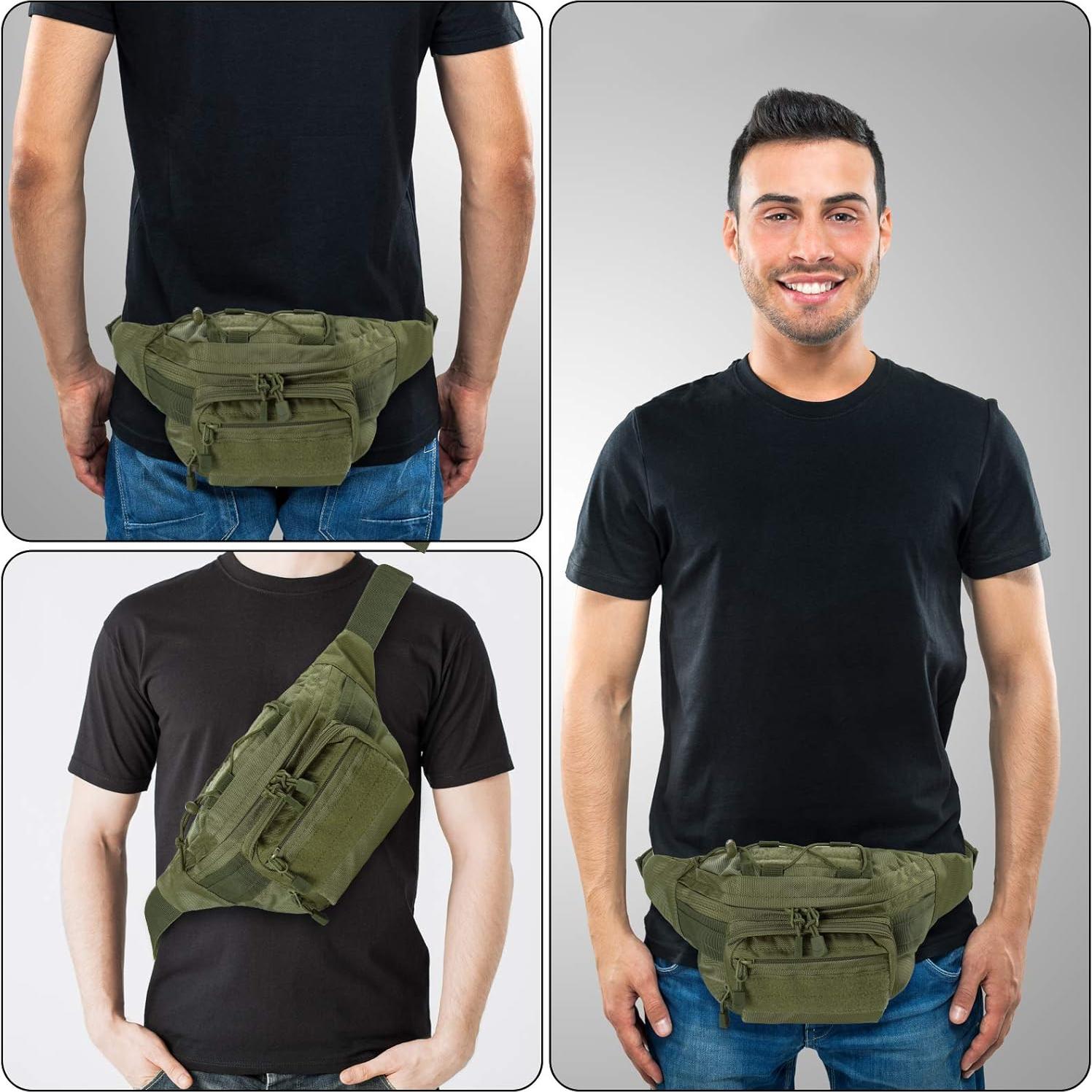 Bolsa de Cintura Táctica Militar SHX-500 Verde Ejército 2