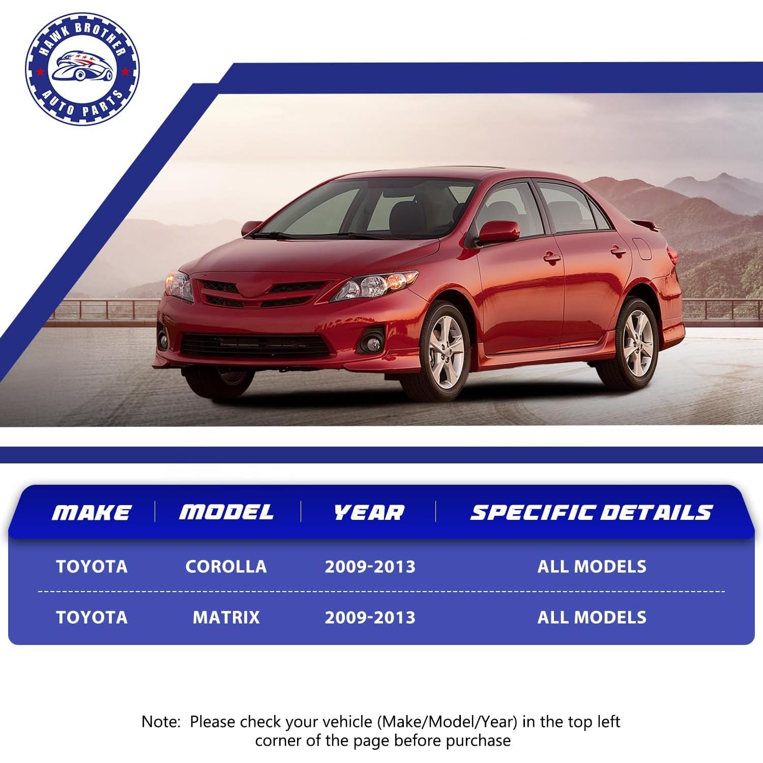 Kit de Suspensión Inferior Frontal 12PCS HAWK BROTHER para Toyota Corolla 2009-2013