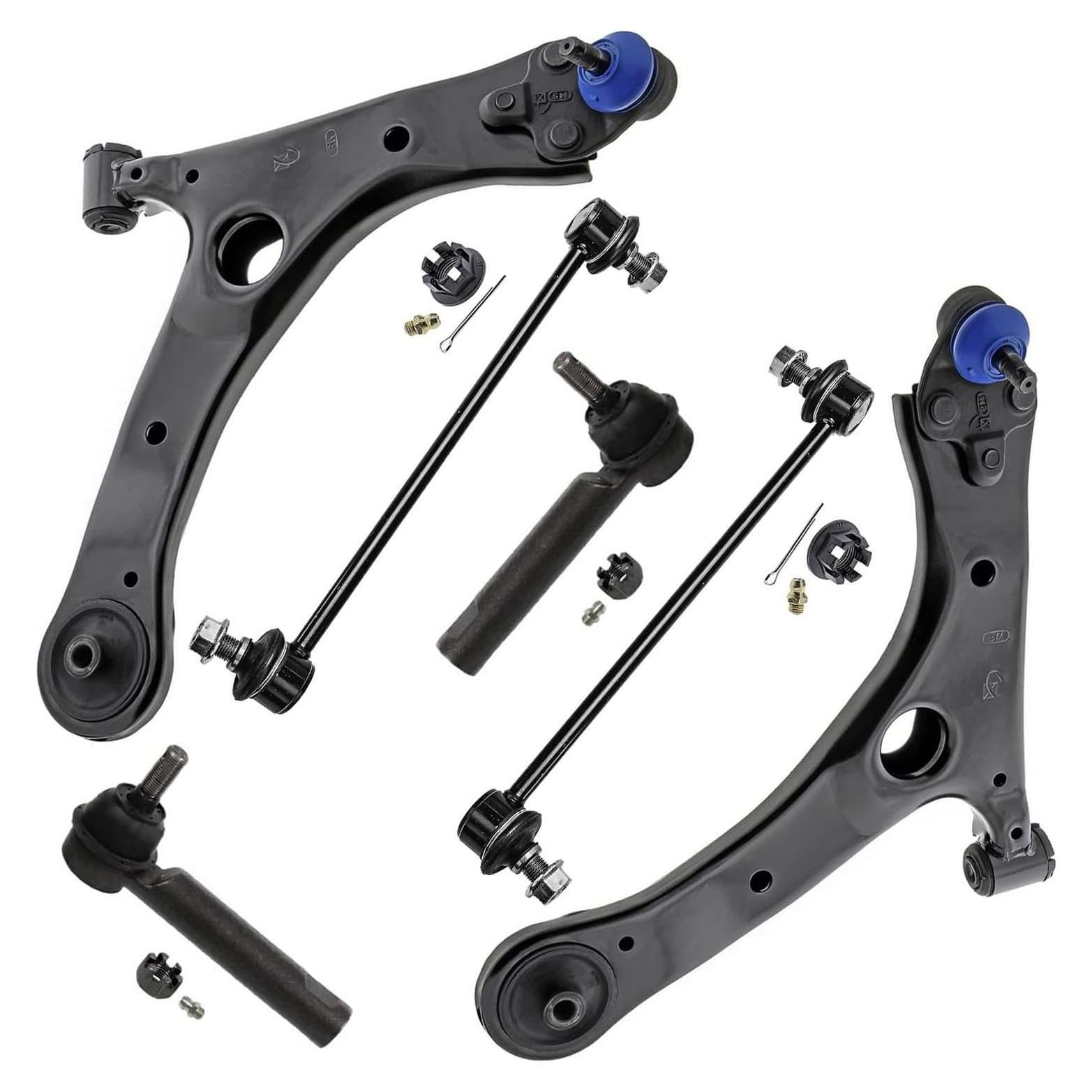 Kit de 6 brazos de control Detroit Axle para Toyota Corolla 2014-2019