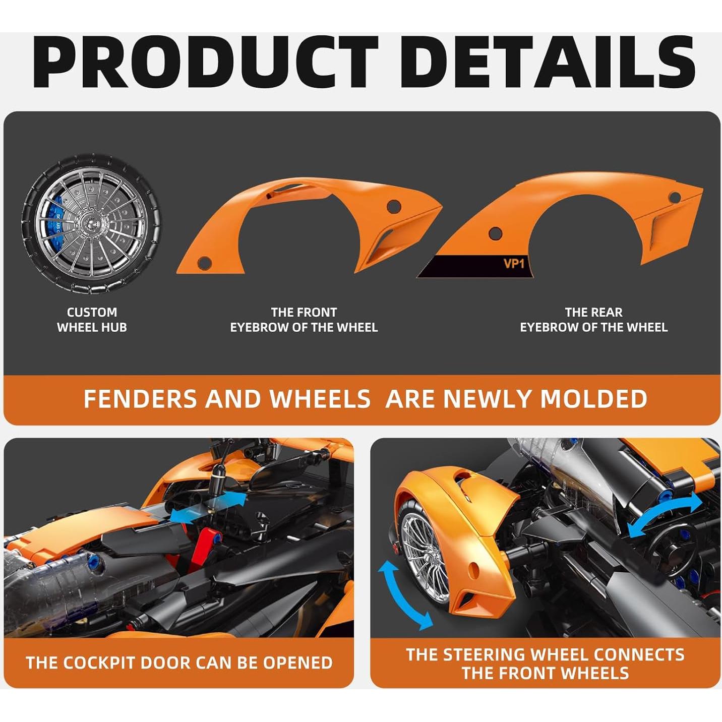 Coche de Construcción Control Remoto Solus GT 1:14 817 Piezas