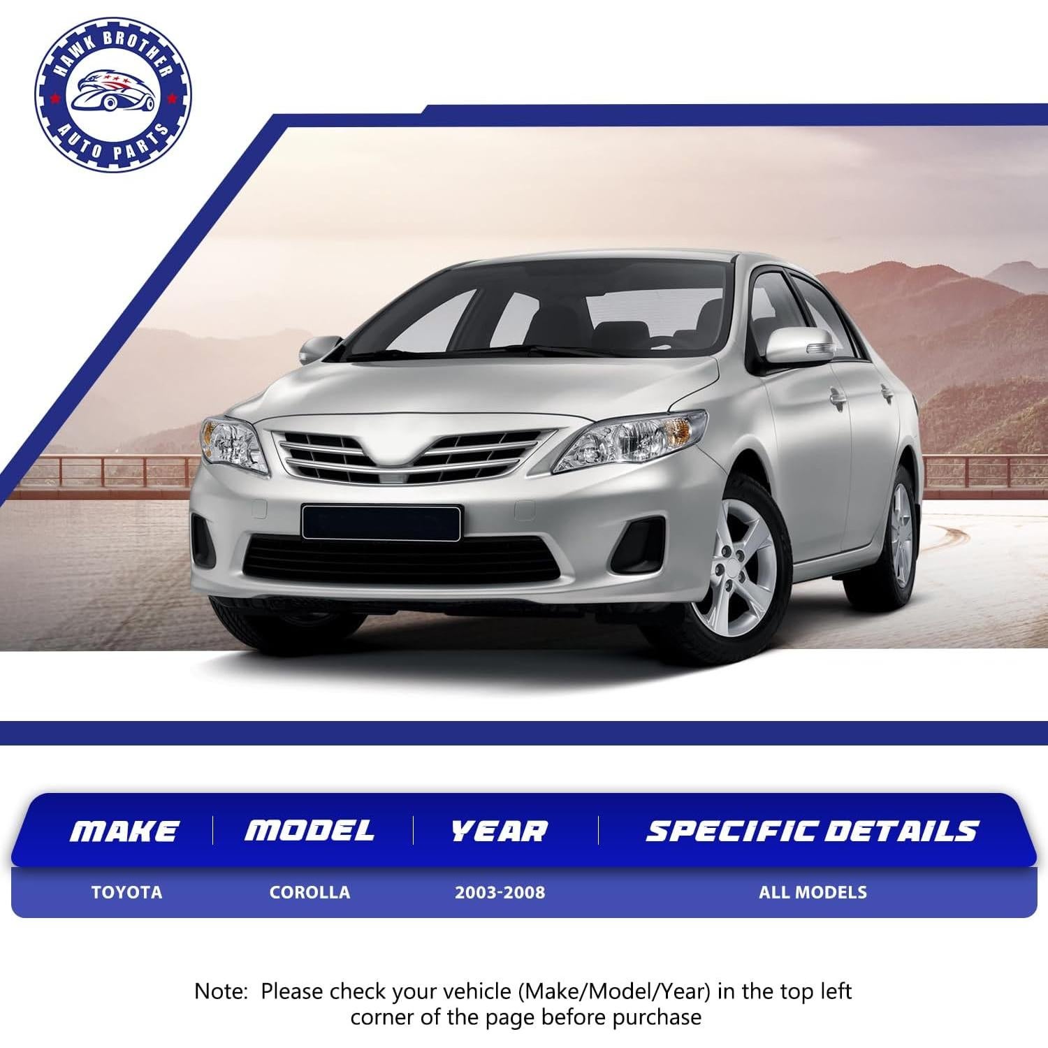 Kit de Suspensión Inferior HAWK BROTHER para Toyota Corolla 2003-2008