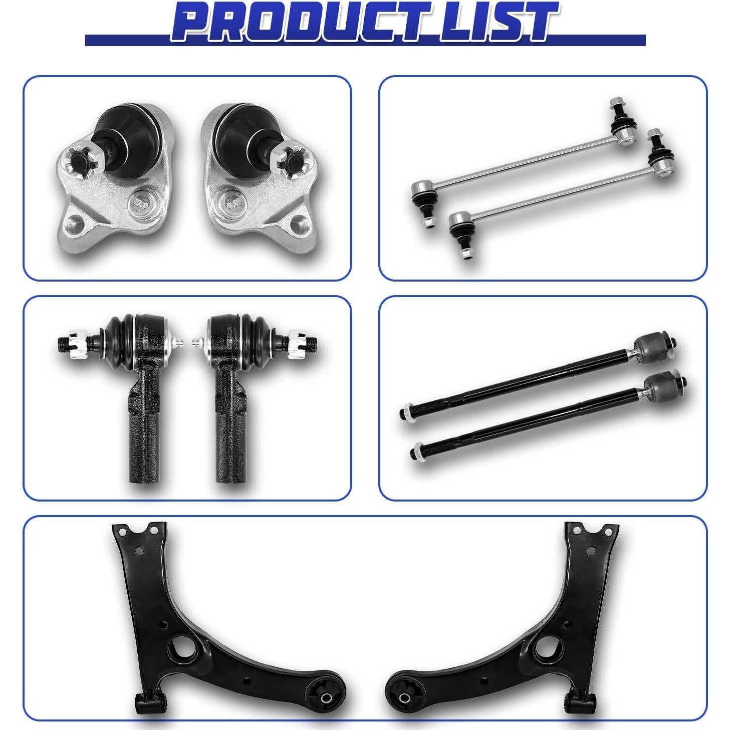 Kit de Suspensión Inferior Frontal 10PCS HAWK BROTHER Toyota