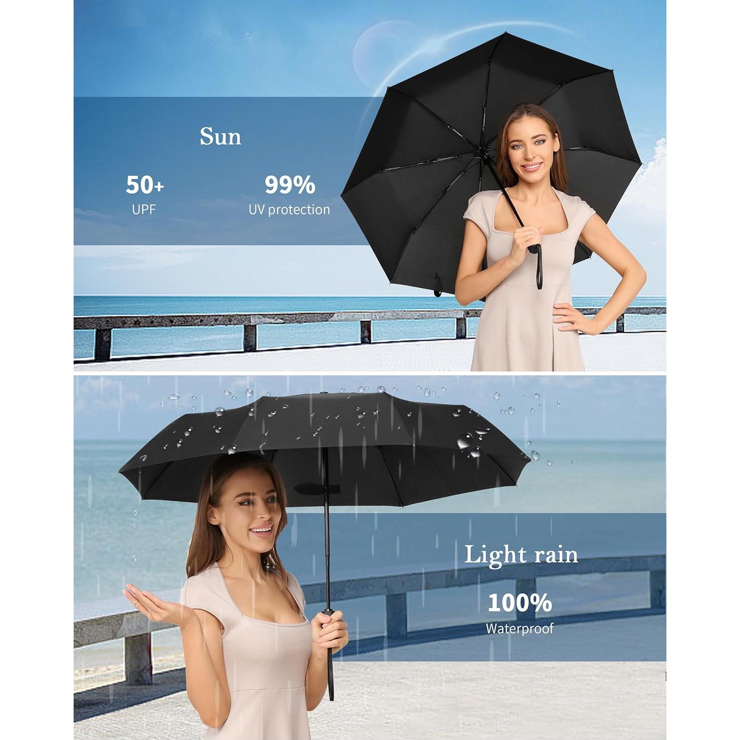 Paraguas Compacto A Prueba de Viento - Ligero y Automático