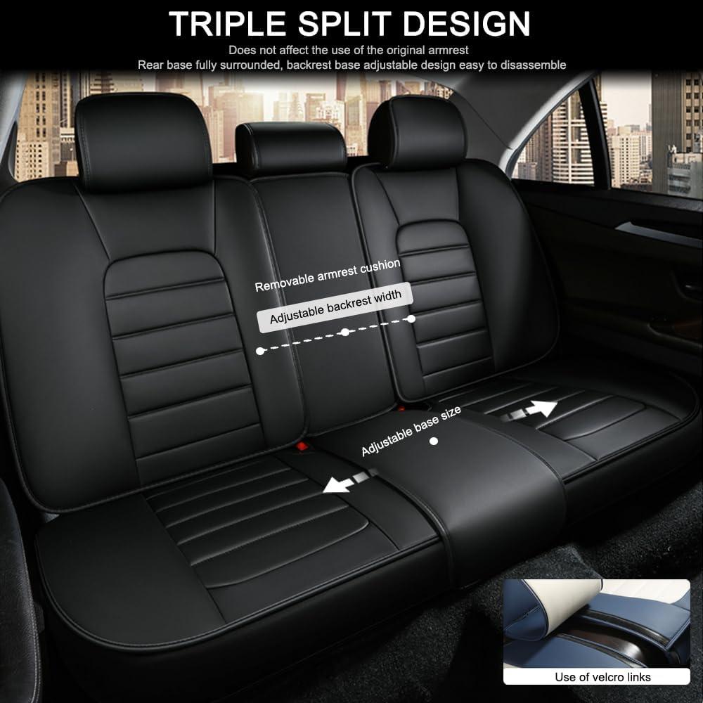 5 Fundas de Asiento Cscevt para Toyota Yaris 2007-2020 Negro