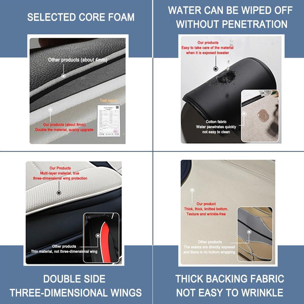 5 Fundas de Asiento Cscevt para Toyota Yaris 2007-2020 Negro