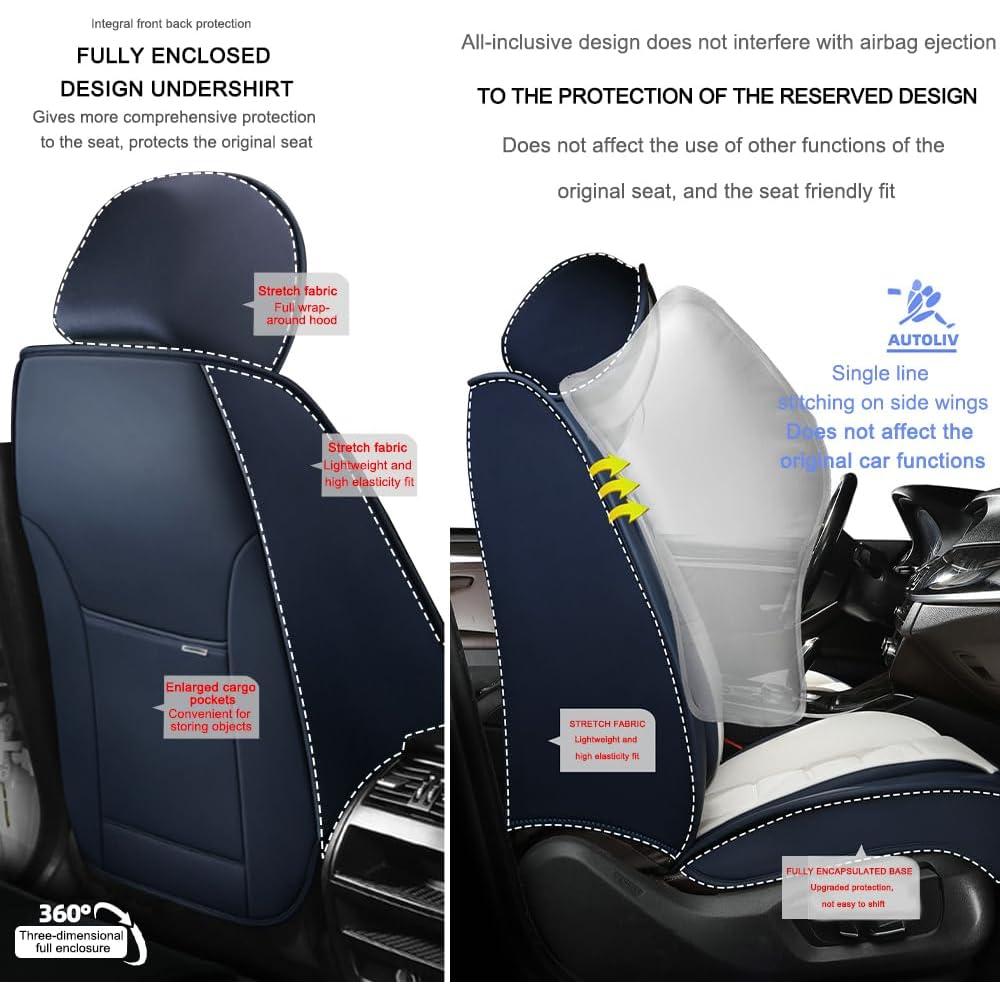 5 Fundas de Asiento Cscevt para Toyota Yaris 2007-2020 Negro