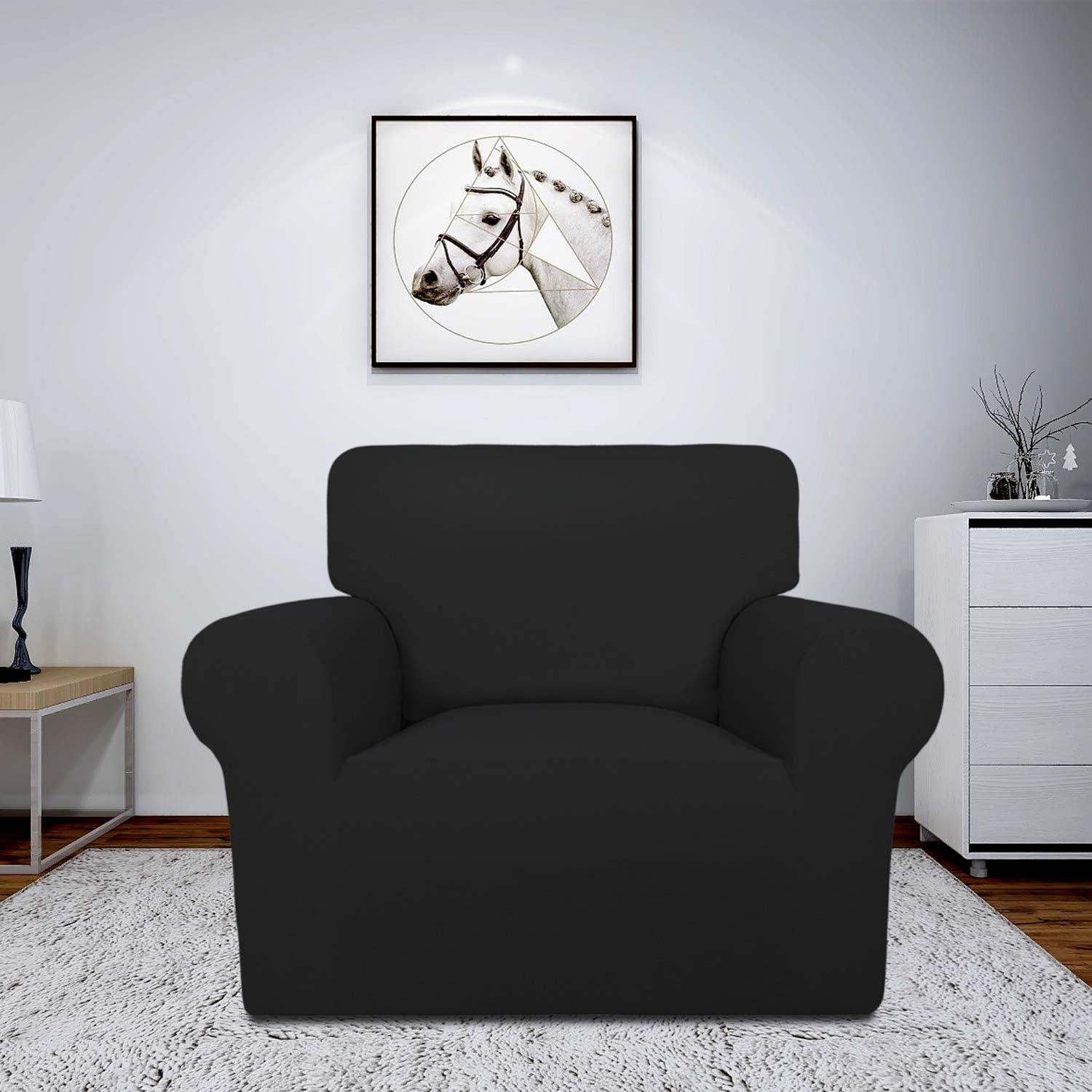 Funda de Sofá Easy-Going Negra Antideslizante Lavable 0.8 kg