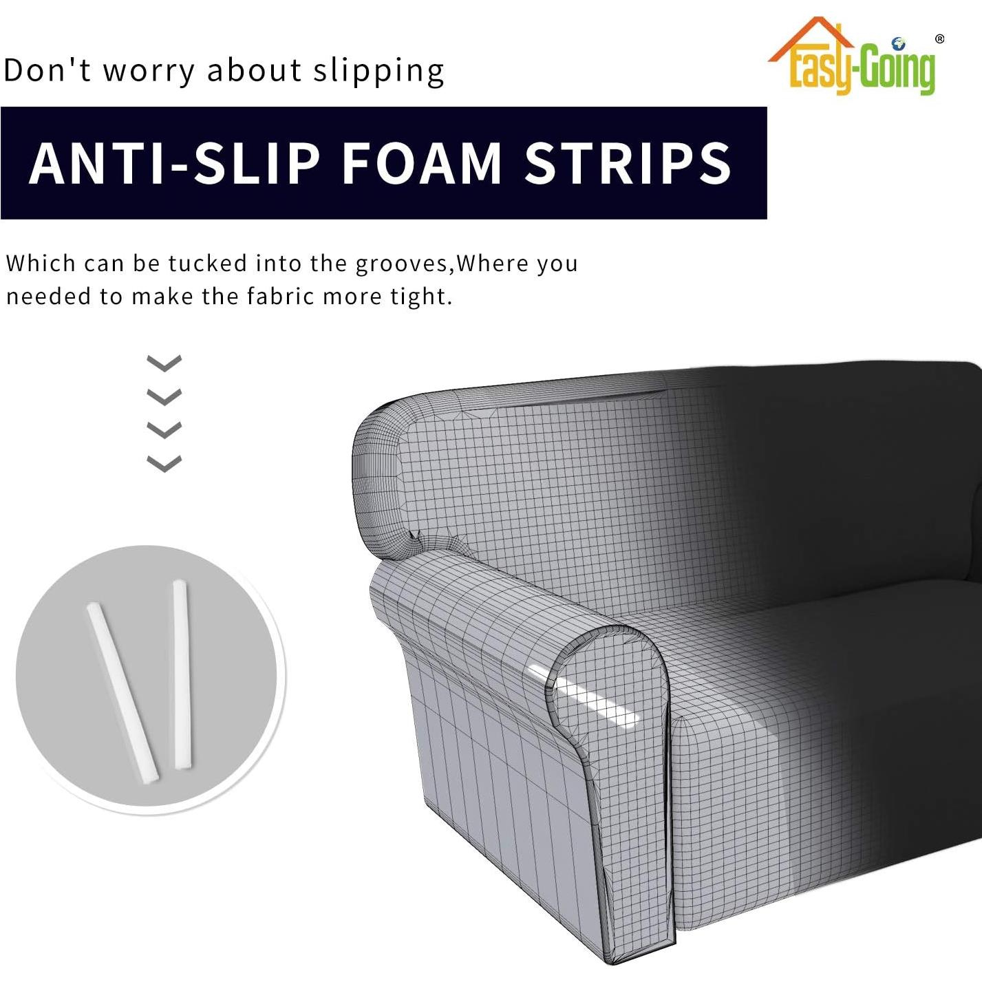 Funda de Sofá Easy-Going Negra Antideslizante Lavable 0.8 kg