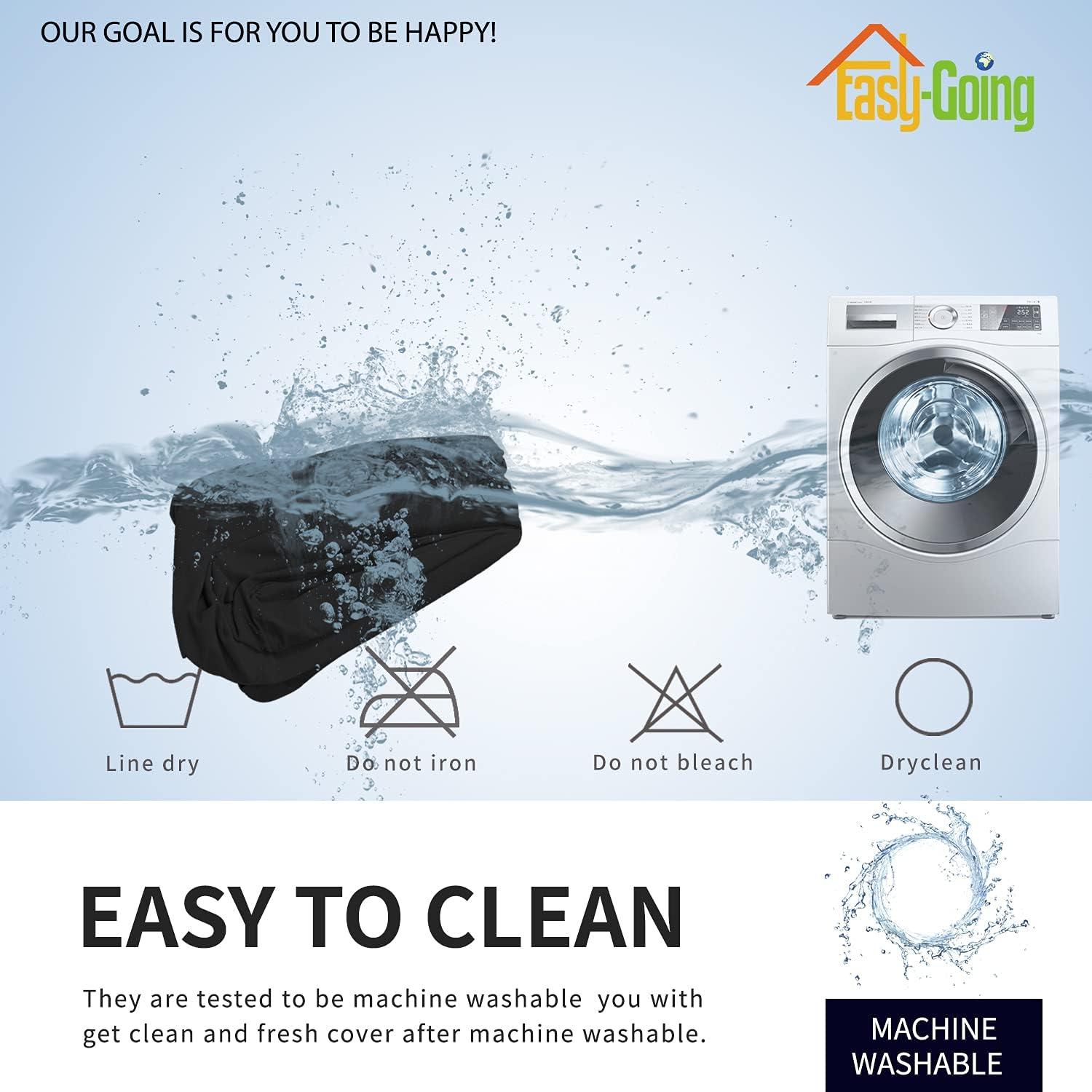 Funda de Sofá Easy-Going Negra Antideslizante Lavable 0.8 kg