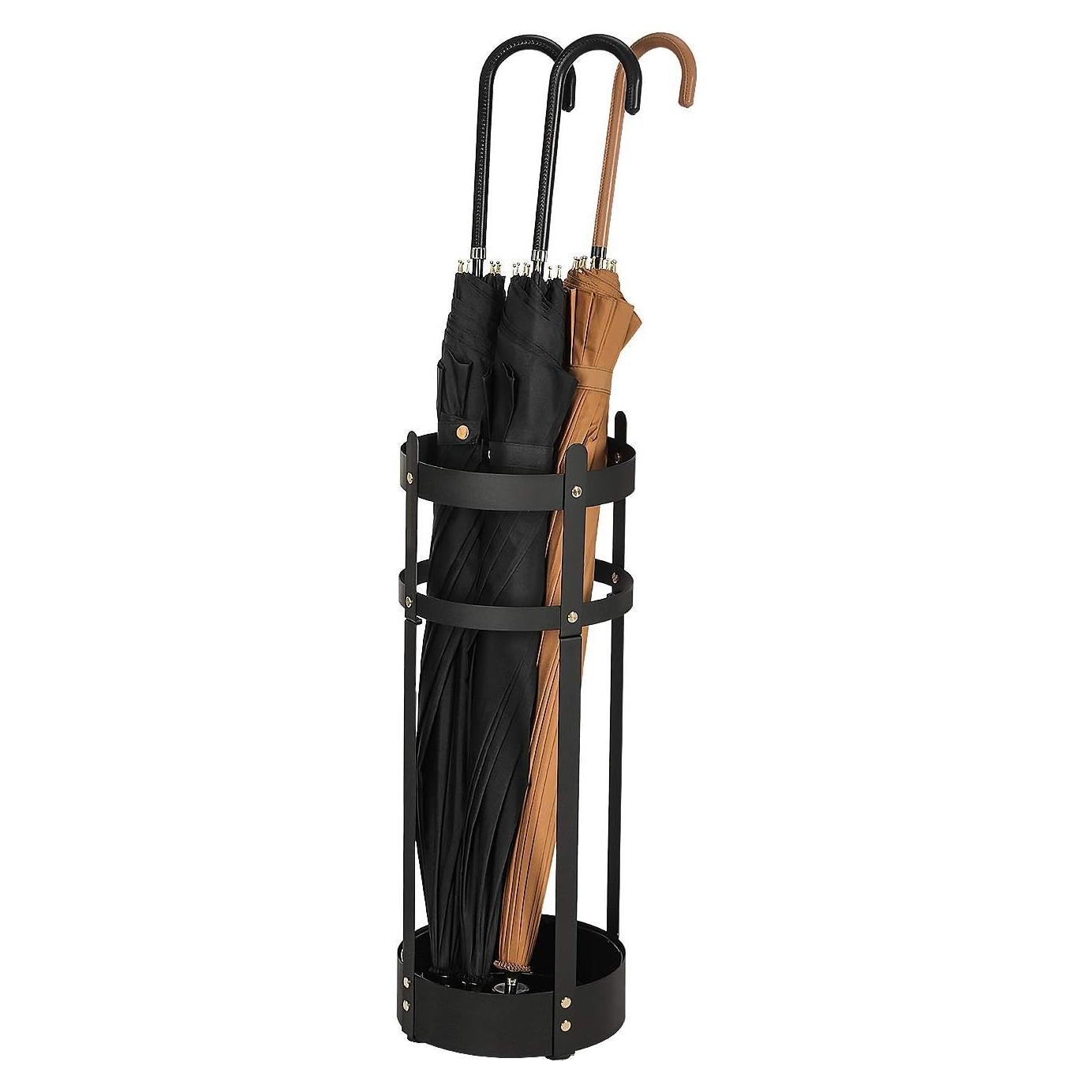 Soporte para Paraguas SONGMICS Redondo Acero Negro 19.5x19.5x55.1cm