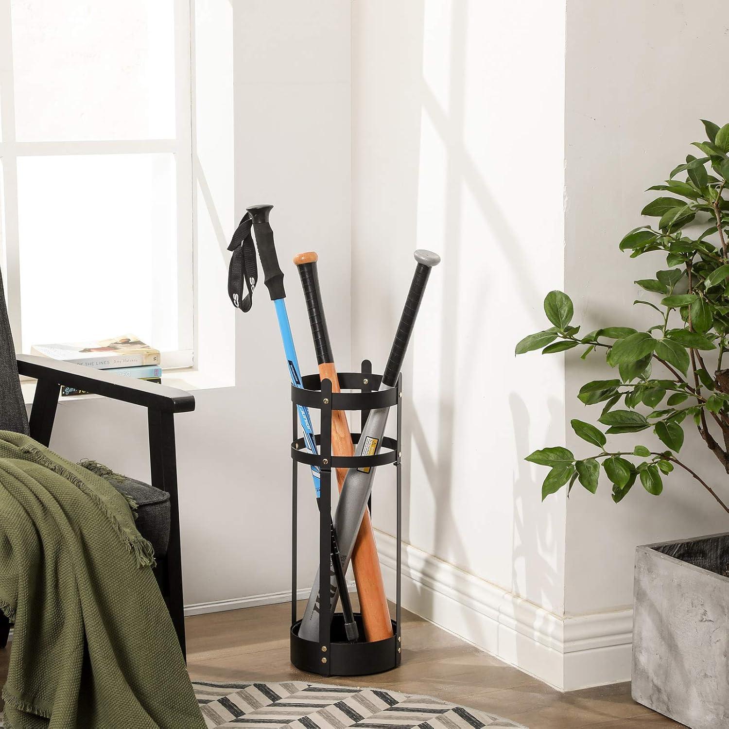 Soporte para Paraguas SONGMICS Redondo Acero Negro 19.5x19.5x55.1cm