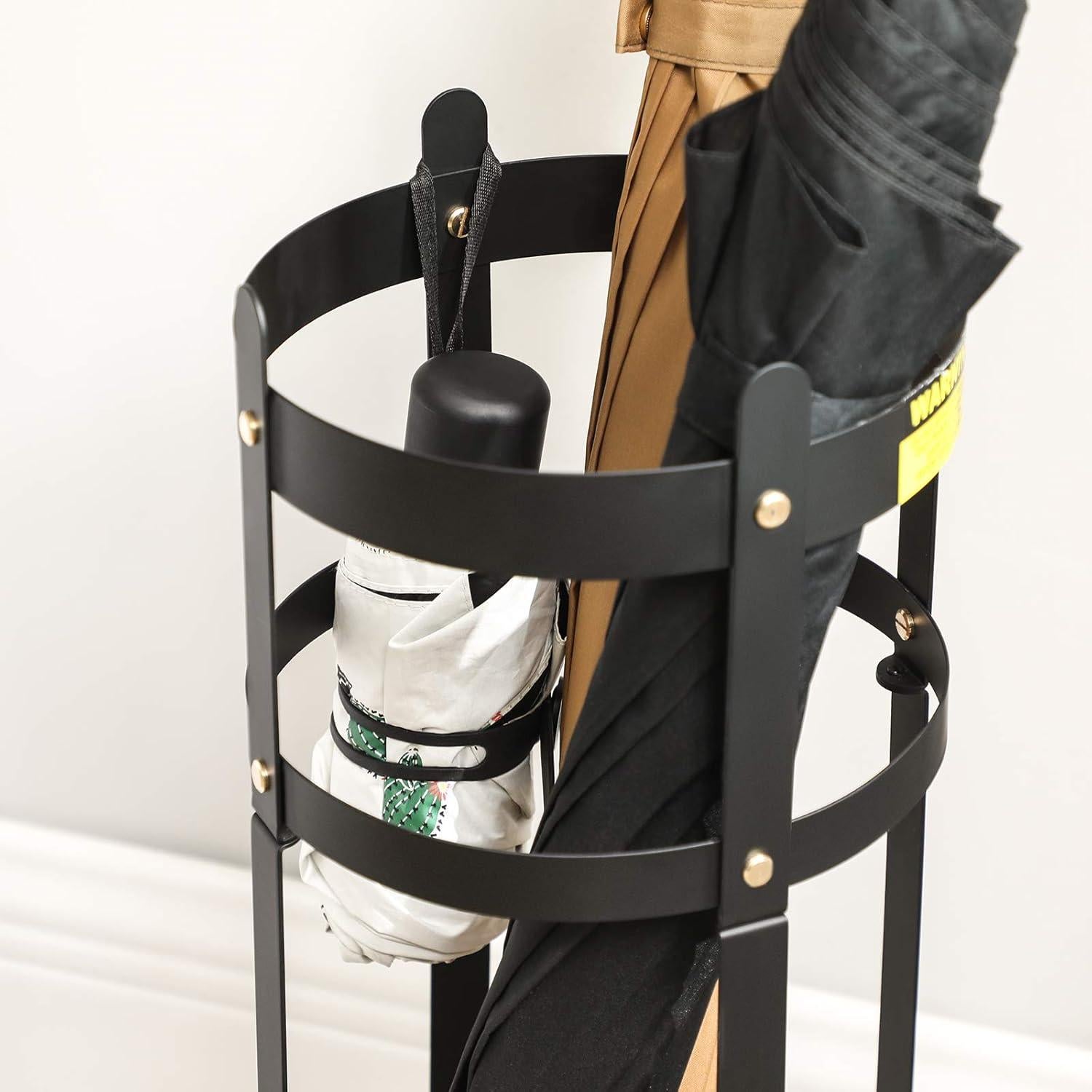 Soporte para Paraguas SONGMICS Redondo Acero Negro 19.5x19.5x55.1cm