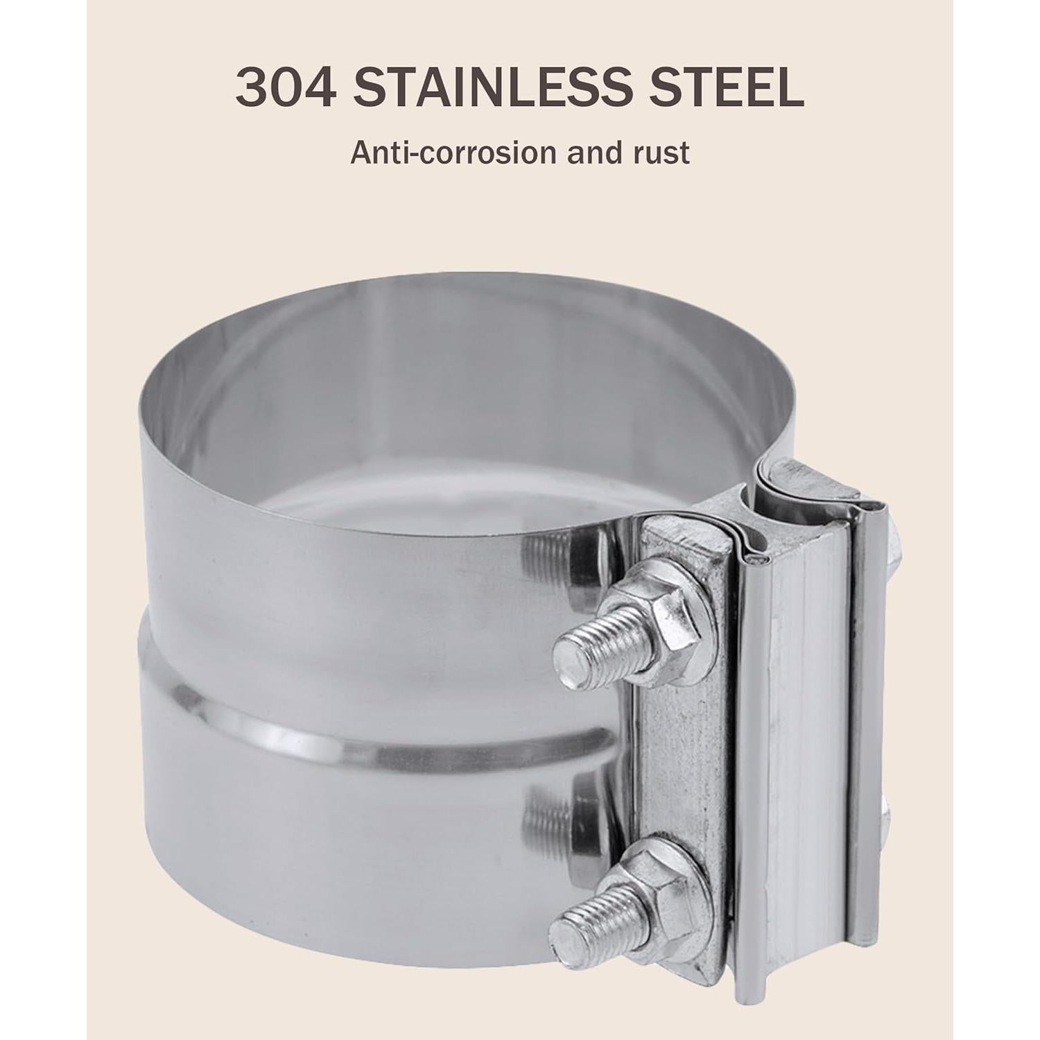 Abrazadera de escape acero inoxidable 6 tamaños bylikeho