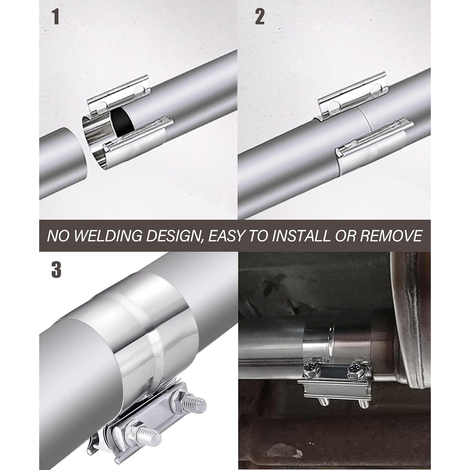 Abrazadera de escape acero inoxidable 6 tamaños bylikeho