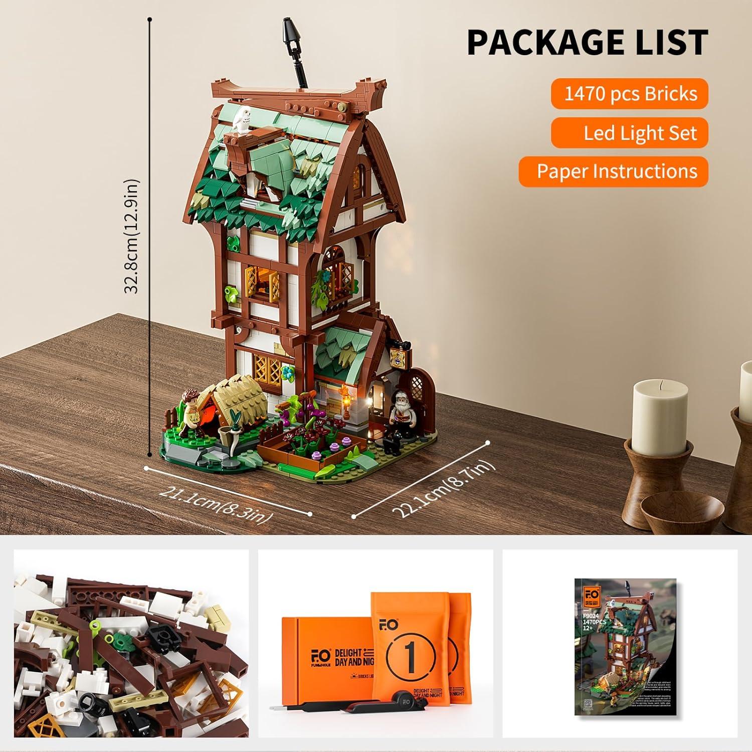 Set de Construcción Tienda de Herboristería FUNWHOLE 1470 Pcs