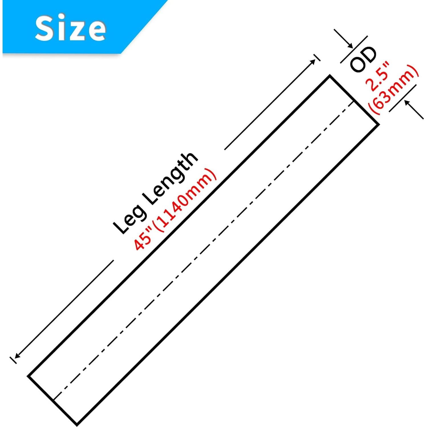 Tubo de Escape Recto Universal FGJQEFG 6,35 cm x 114,3 cm - 2PCS