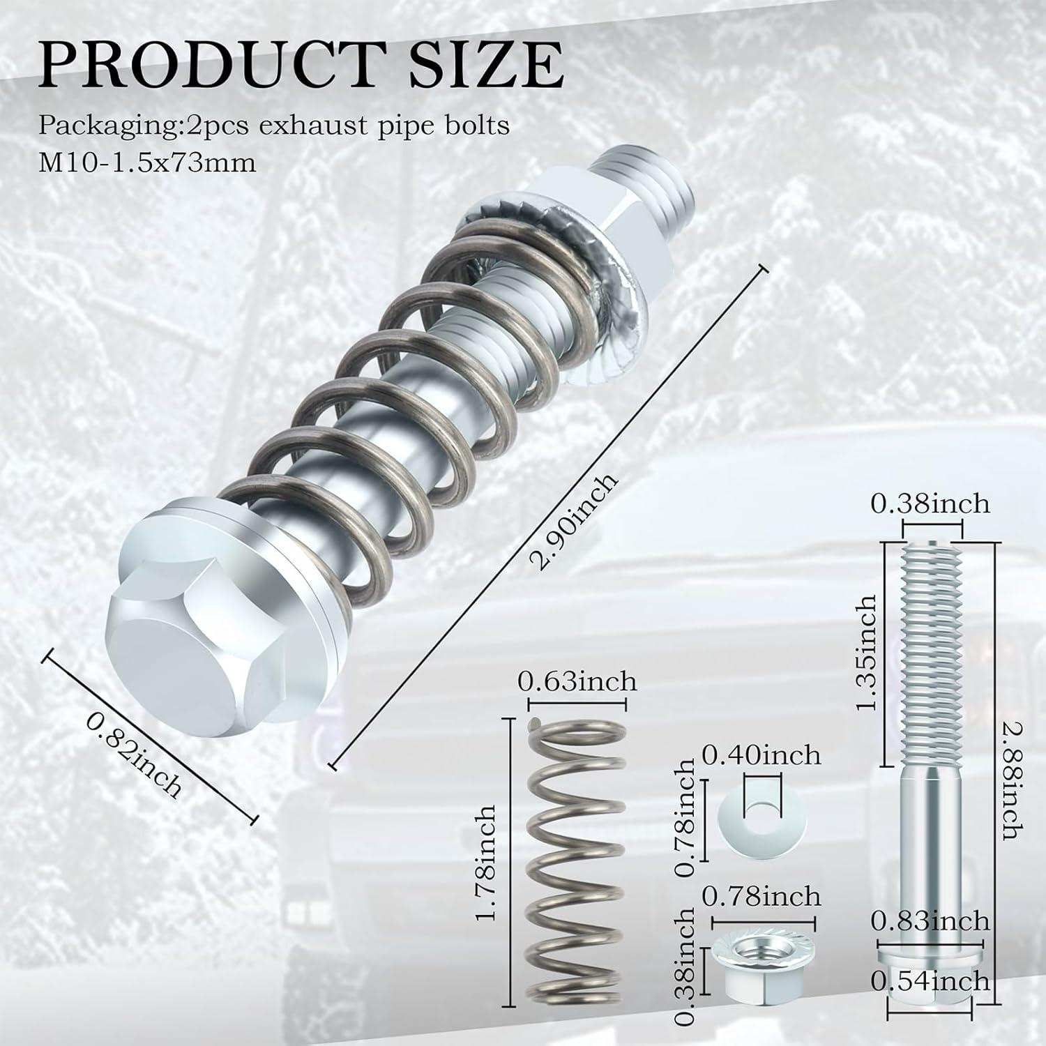 Kit de Tornillos y Tuercas de Escape Stacool M10x1.5mm 2Pcs