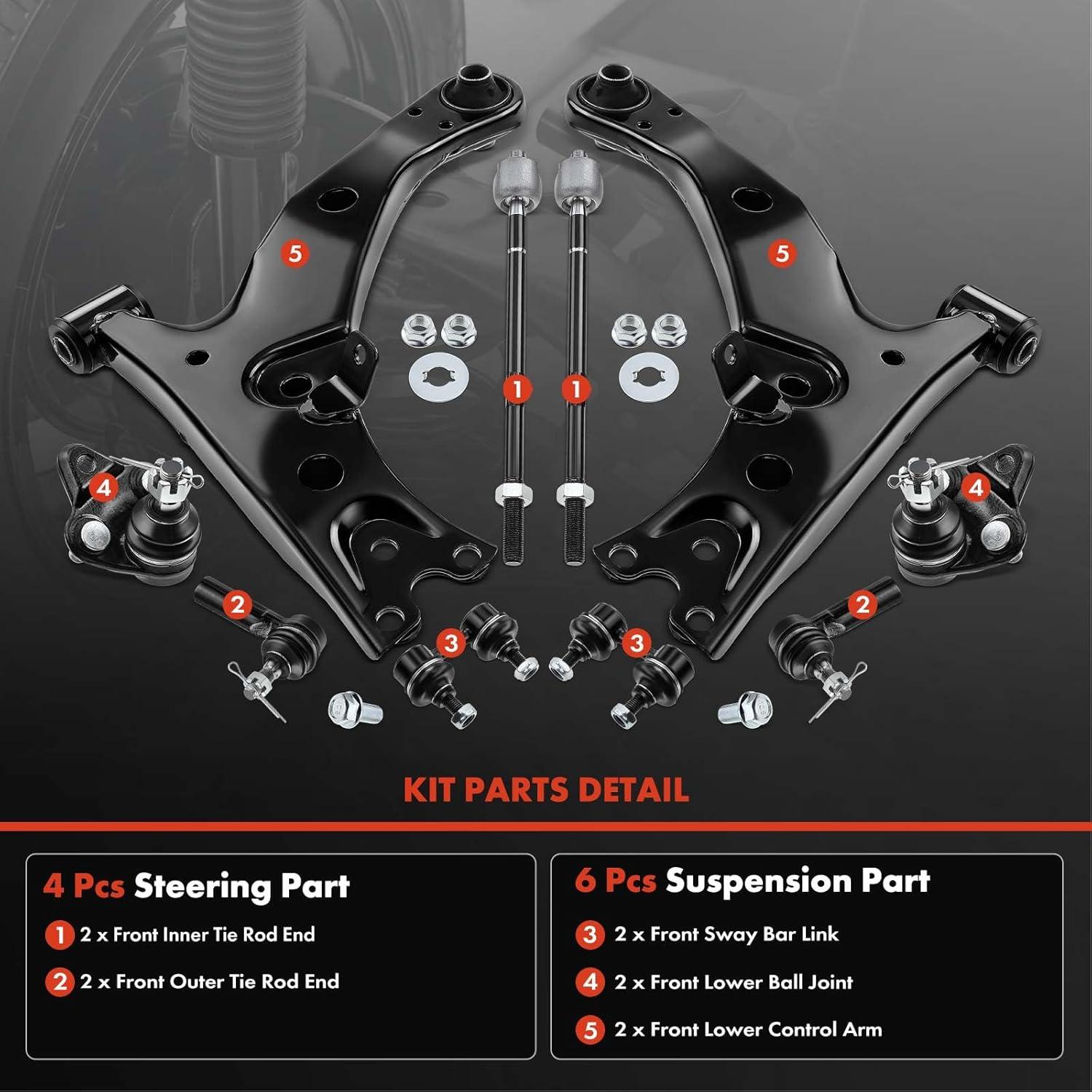 Conjunto de Suspensión Frontal A-Premium para Toyota Corolla 1996-2002