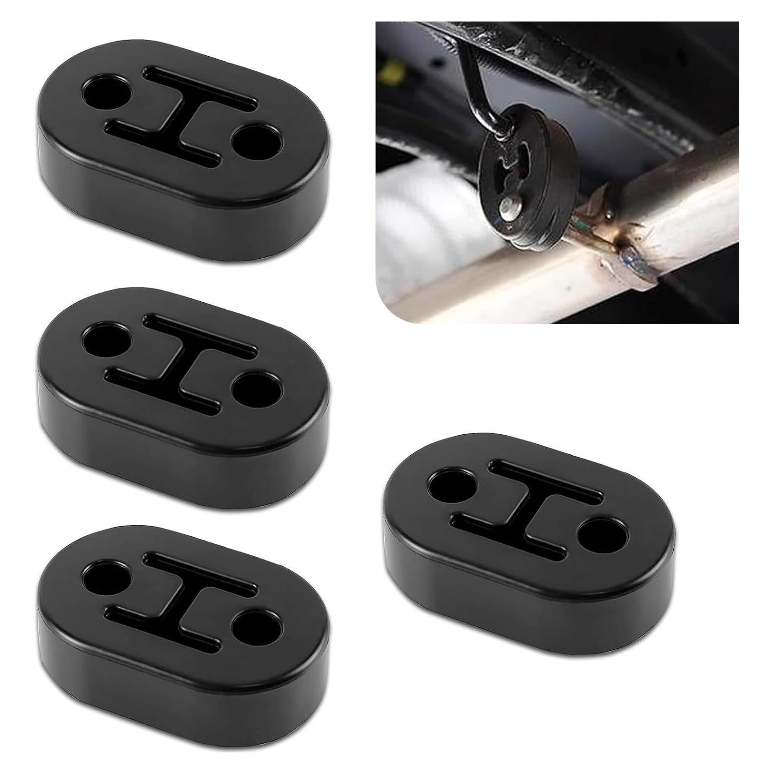 Gancho de Escape Irinidig 4 PCS 2 Agujeros Goma Negro