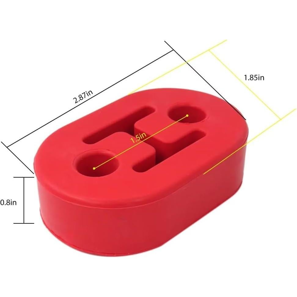 Soporte de Escape de Goma Vicue Universal 4 Piezas 73mm