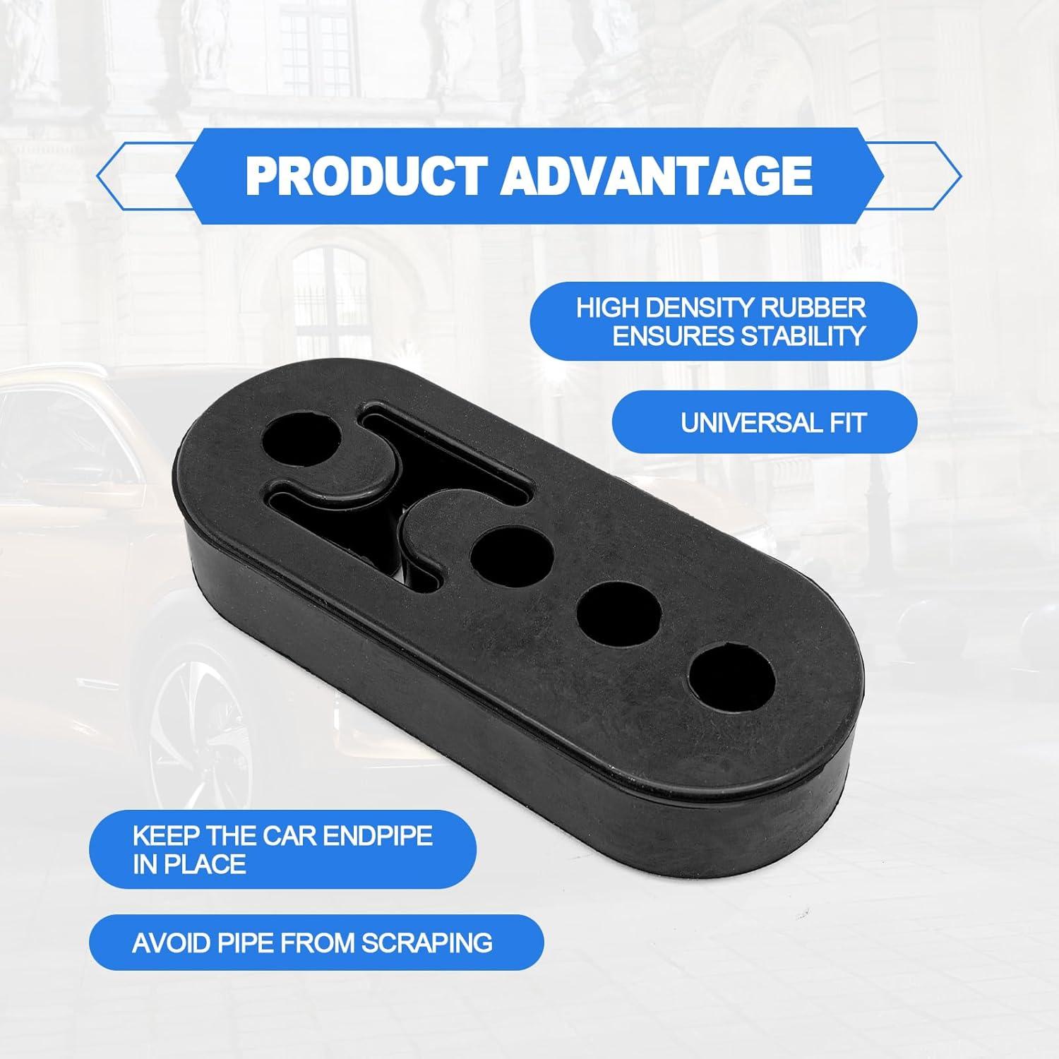 Soporte de Escape de Goma Vrasly 2 Piezas 12mm Universal