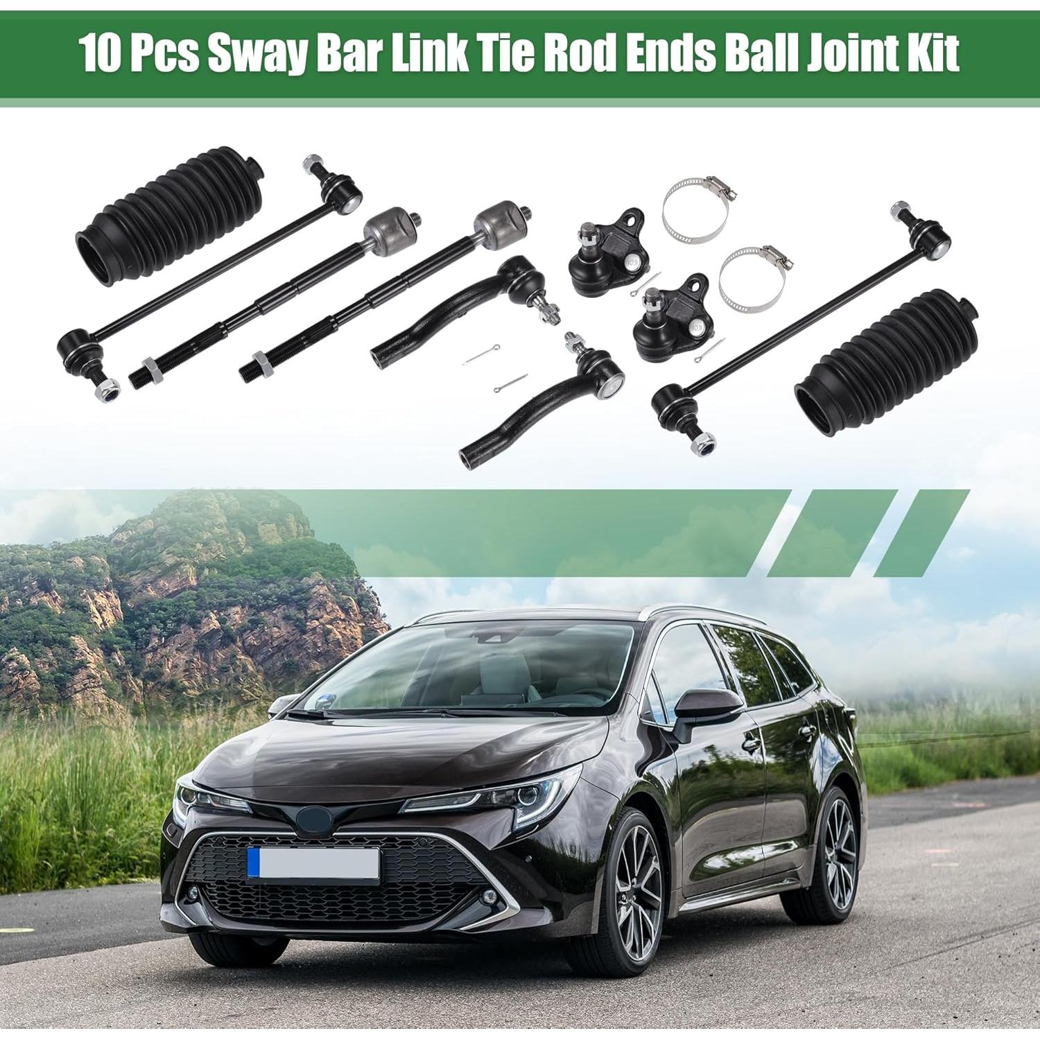 Kit de Suspensión Frontal 10 Piezas X AUTOHAUX para Toyota Corolla 2003-2008