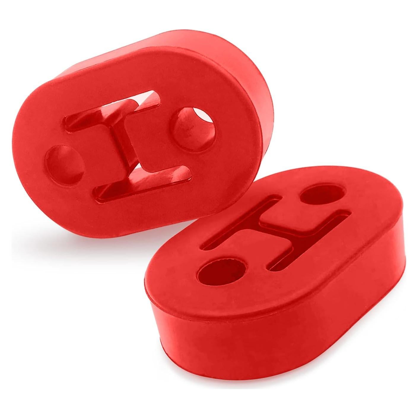 Soporte de Escape de Goma Stymart 2 Agujeros 12mm Rojo