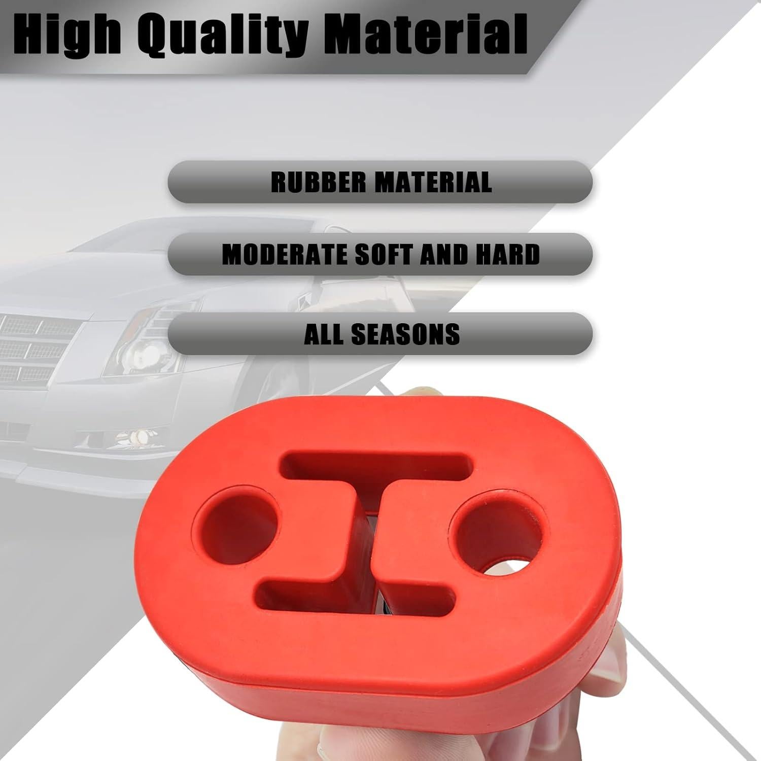 Soporte de Escape de Goma Stymart 2 Agujeros 12mm Rojo