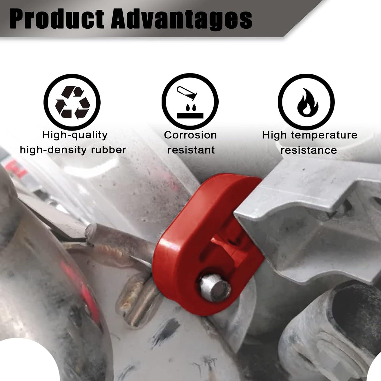 Soporte de Escape de Goma Stymart 2 Agujeros 12mm Rojo