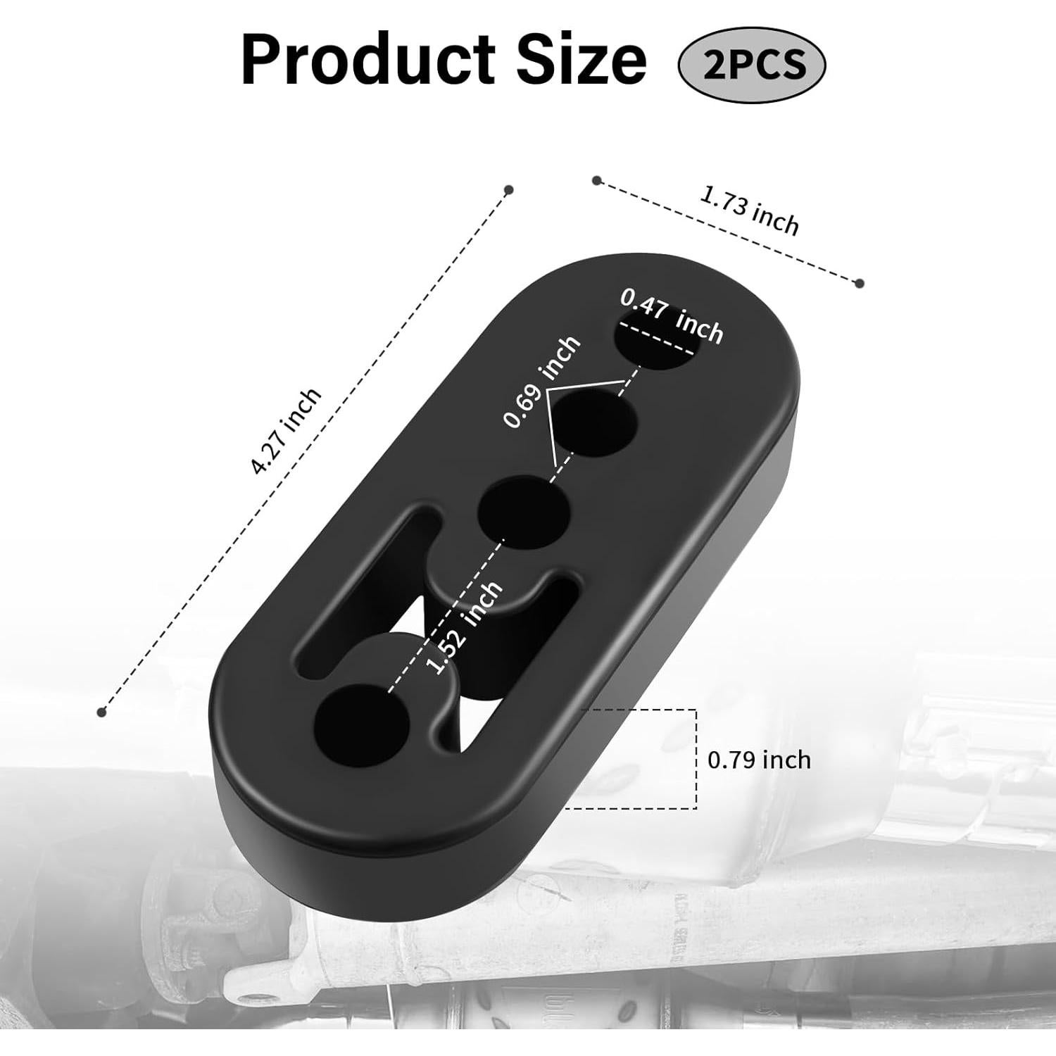 Soportes de Escape YGDMD 12mm EPDM 2PCS para Vehículos