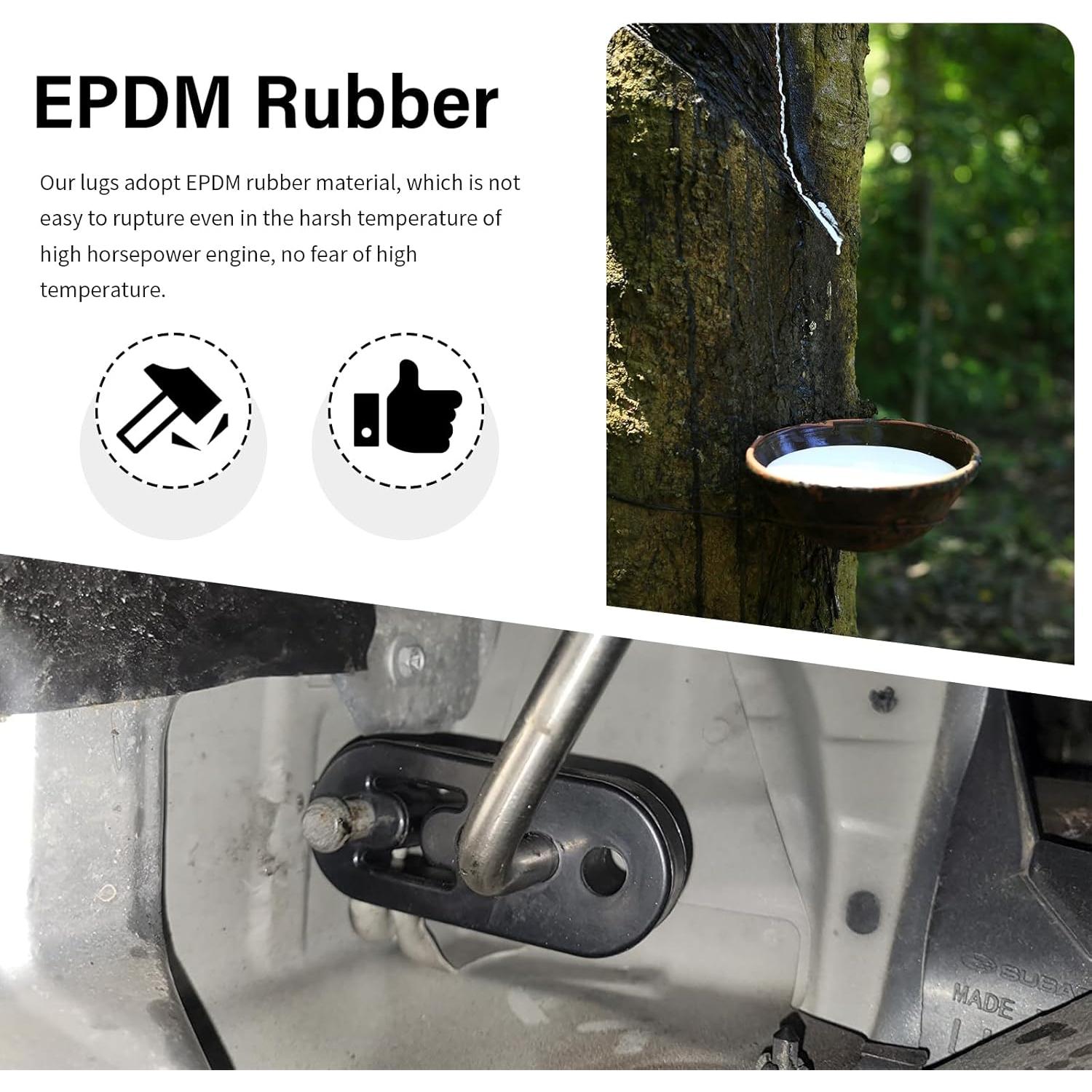 Soportes de Escape YGDMD 12mm EPDM 2PCS para Vehículos