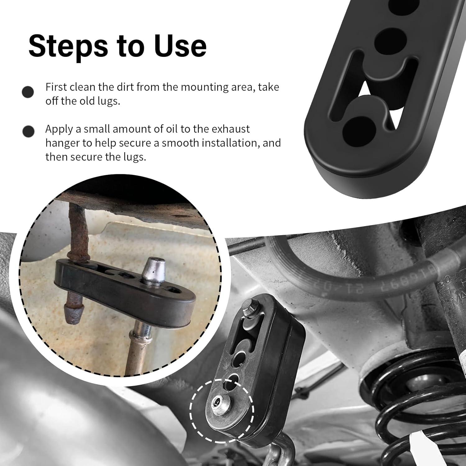 Soportes de Escape YGDMD 12mm EPDM 2PCS para Vehículos