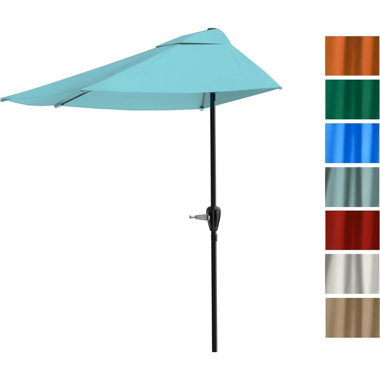 Sombrilla Media Azul Pure Garden 233 cm Patio Compacta