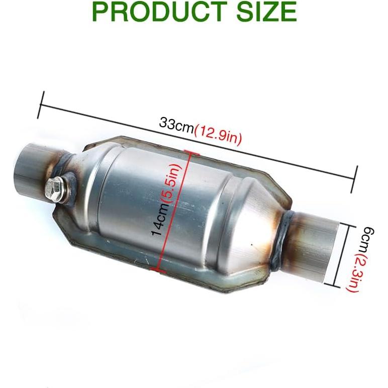 Convertidor Catalítico Universal SleYuYir 2.25" Acero Inoxidable